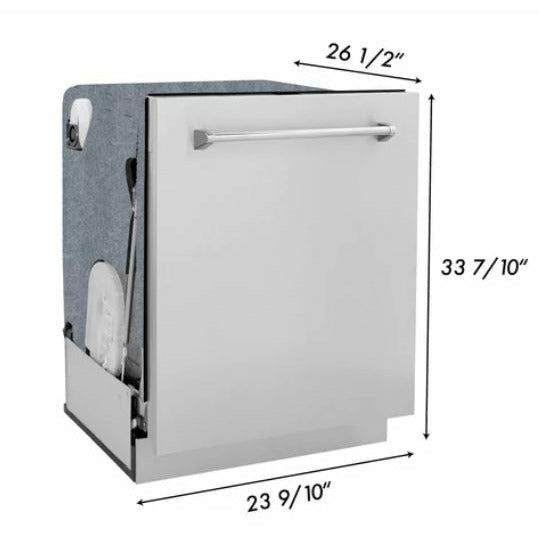 ZLINE 24" Monument Series 3rd Rack Top Touch Control Dishwasher with Color Options and Stainless Steel Tub, 45dBa - DWMT-24