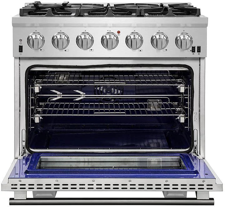 Forno, Capriasca 36 " Freestanding Gas Range, LED In Knobs FFSGS6260-36