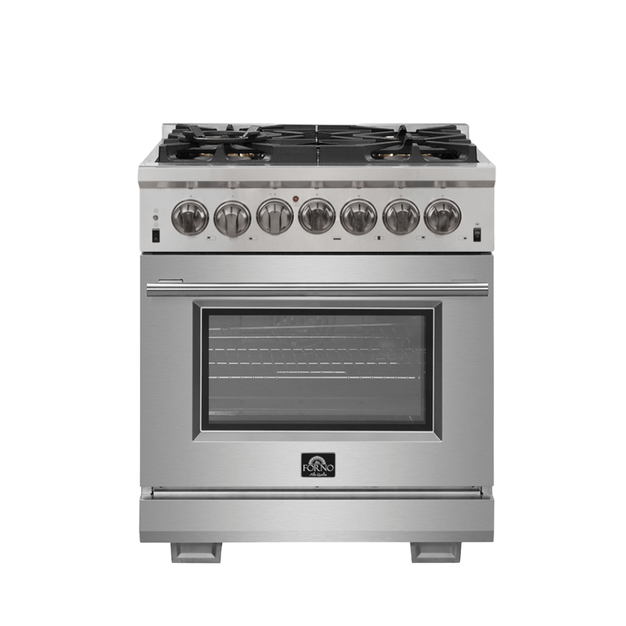 Forno, Capriasca 30″ Freestanding Dual Fuel Range, LED Knobs FFSGS6187-30