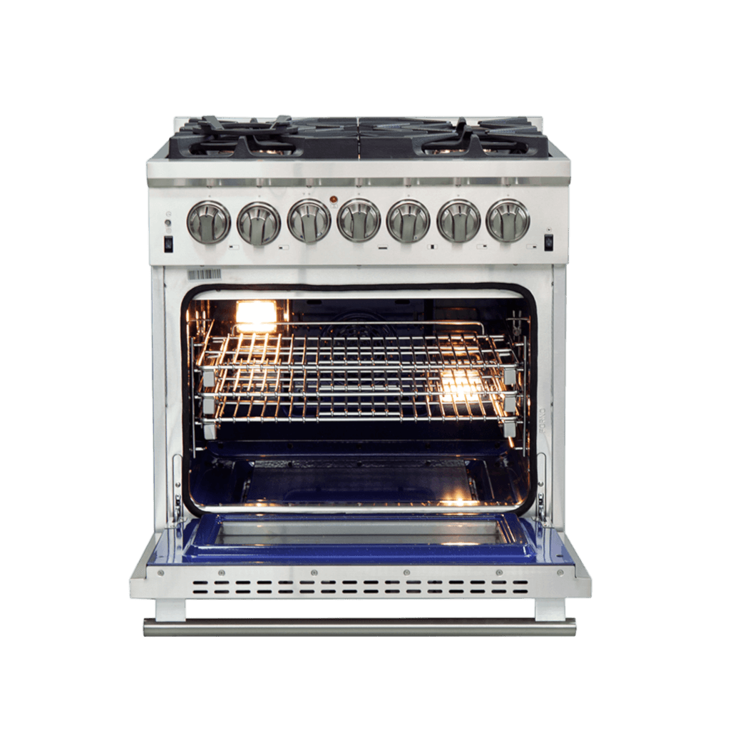 Forno, Capriasca 30″ Freestanding Dual Fuel Range, LED Knobs FFSGS6187-30