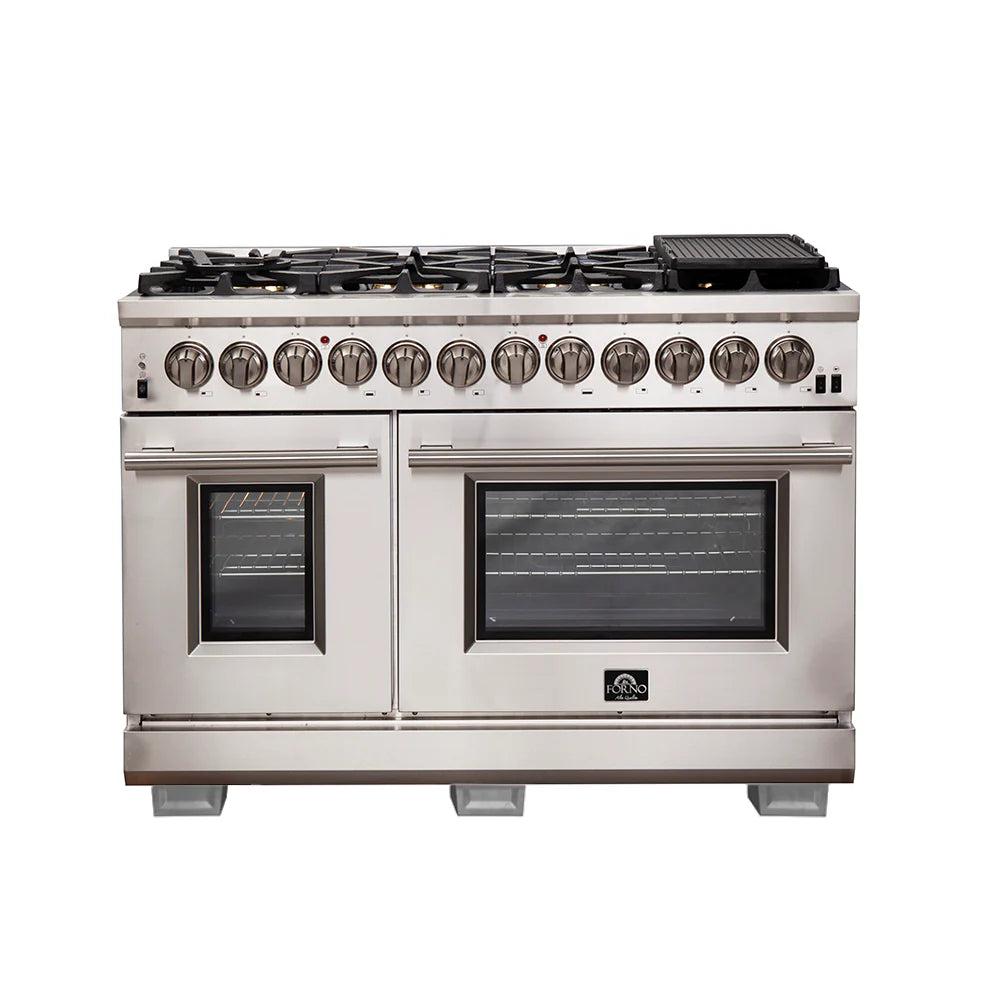 Forno, Capriasca 48' Freestanding Dual Fuel Range, LED Knobs FFSGS6187-48