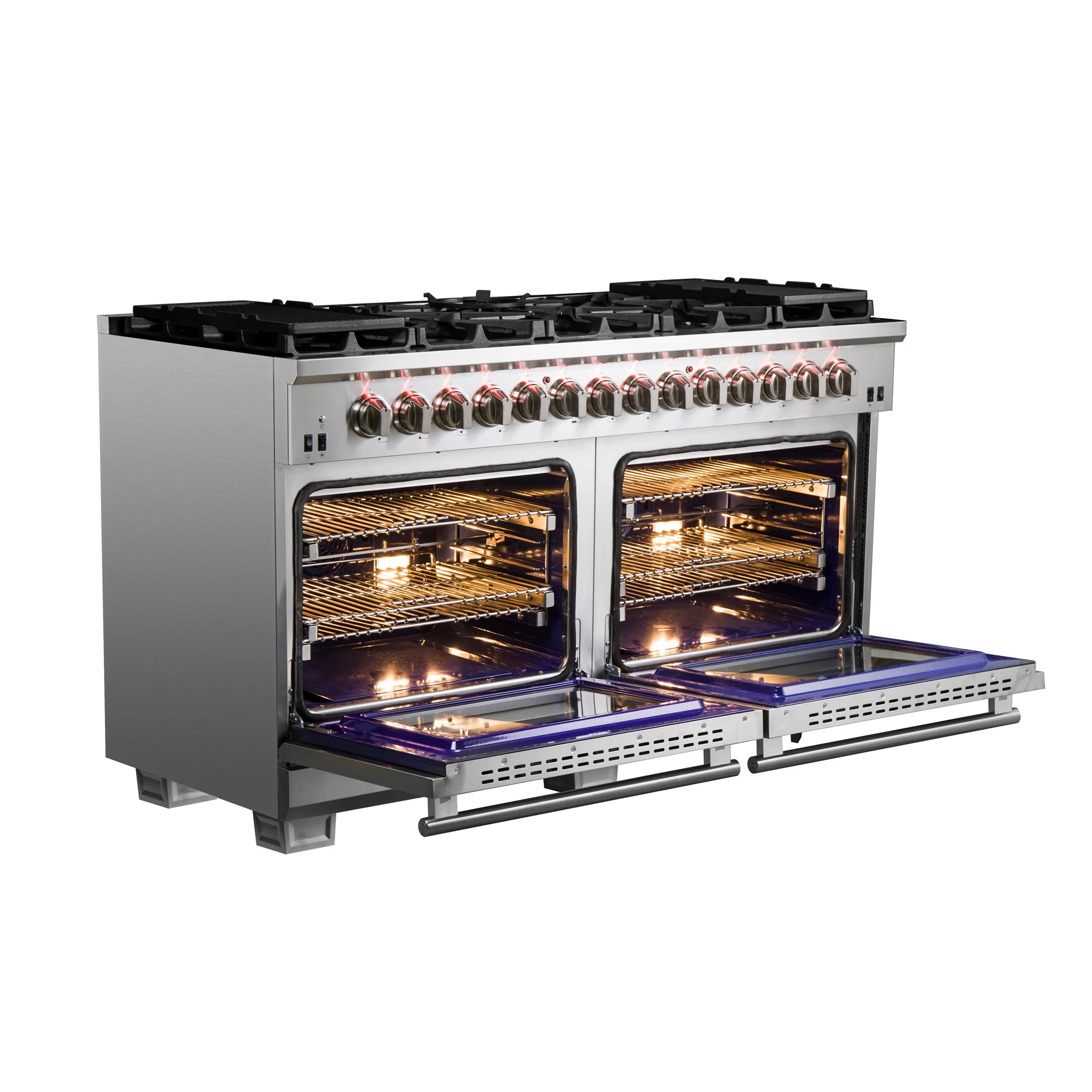 Forno, Capriasca 60' Freestanding Dual Fuel Range, LED Knobs FFSGS6187-60