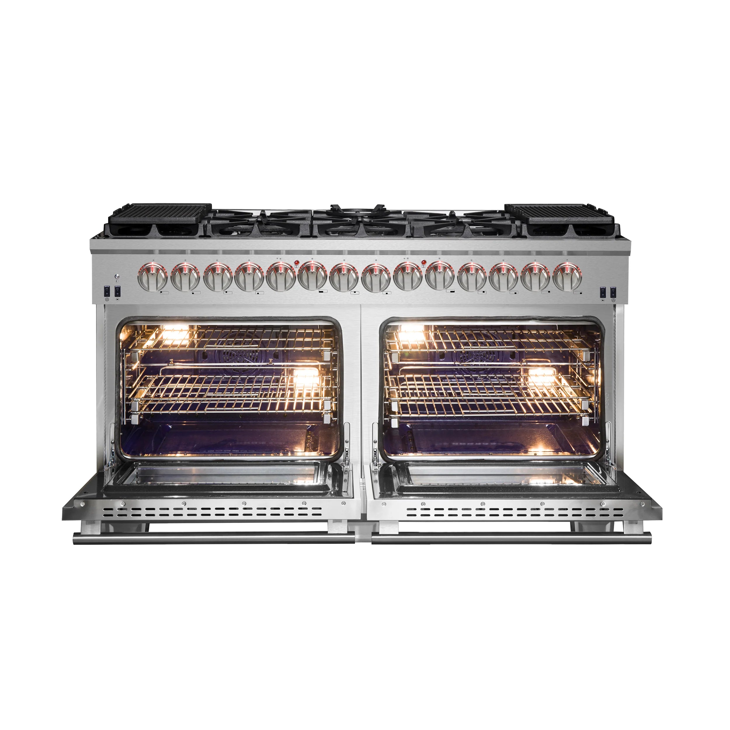 Forno, Capriasca 60' Freestanding Dual Fuel Range, LED Knobs FFSGS6187-60