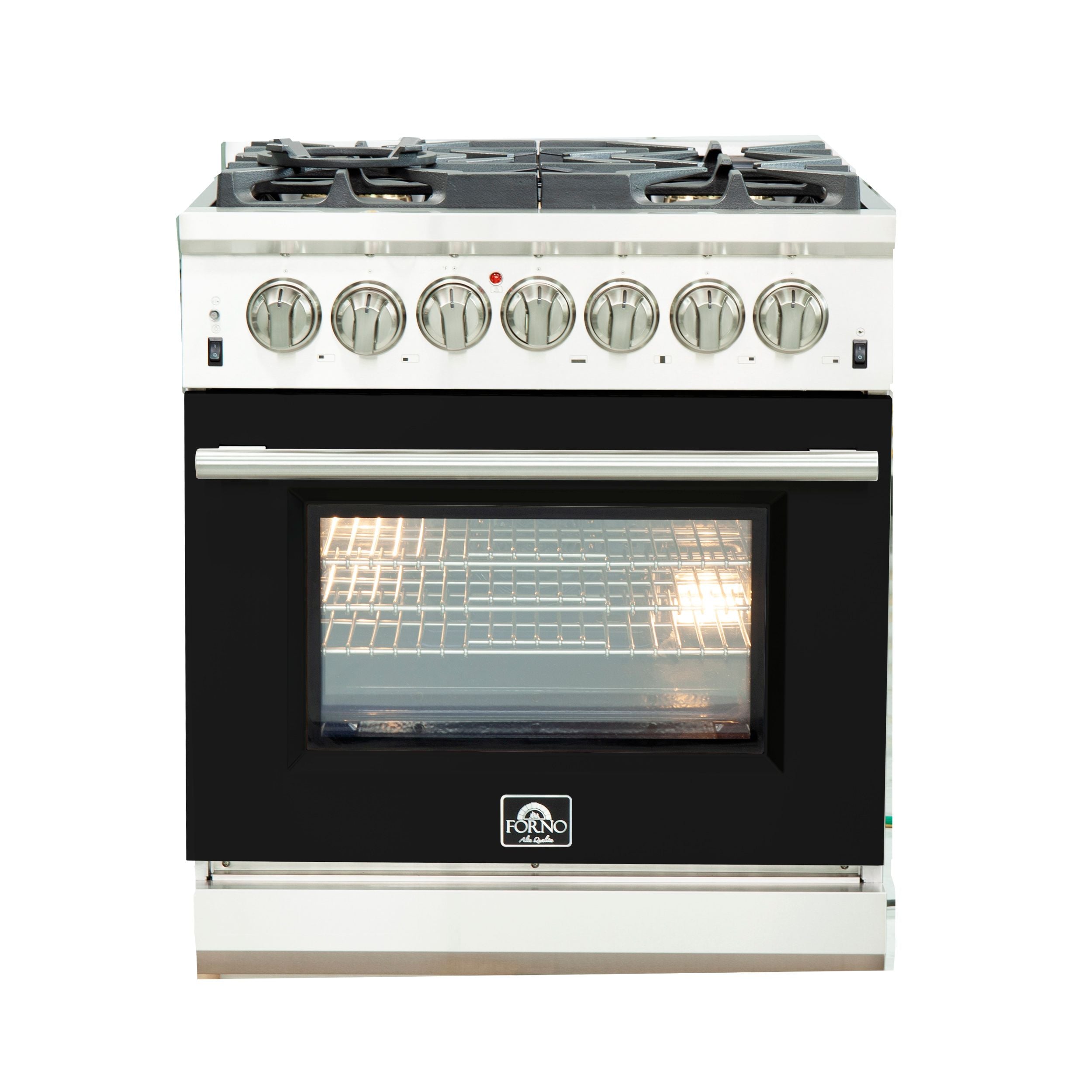 Forno, Capriasca 30″ Freestanding Dual Fuel Range, LED Knobs FFSGS6187-30