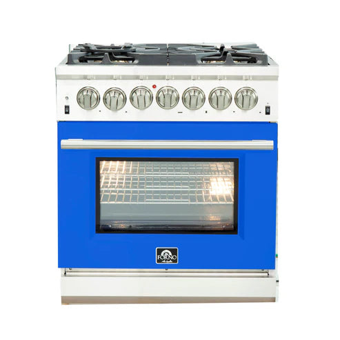 Forno, Capriasca 30″ Freestanding Dual Fuel Range, LED Knobs FFSGS6187-30