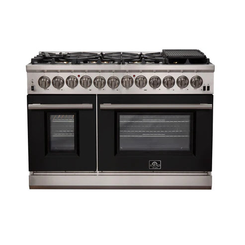 Forno, Capriasca 48' Freestanding Dual Fuel Range, LED Knobs FFSGS6187-48