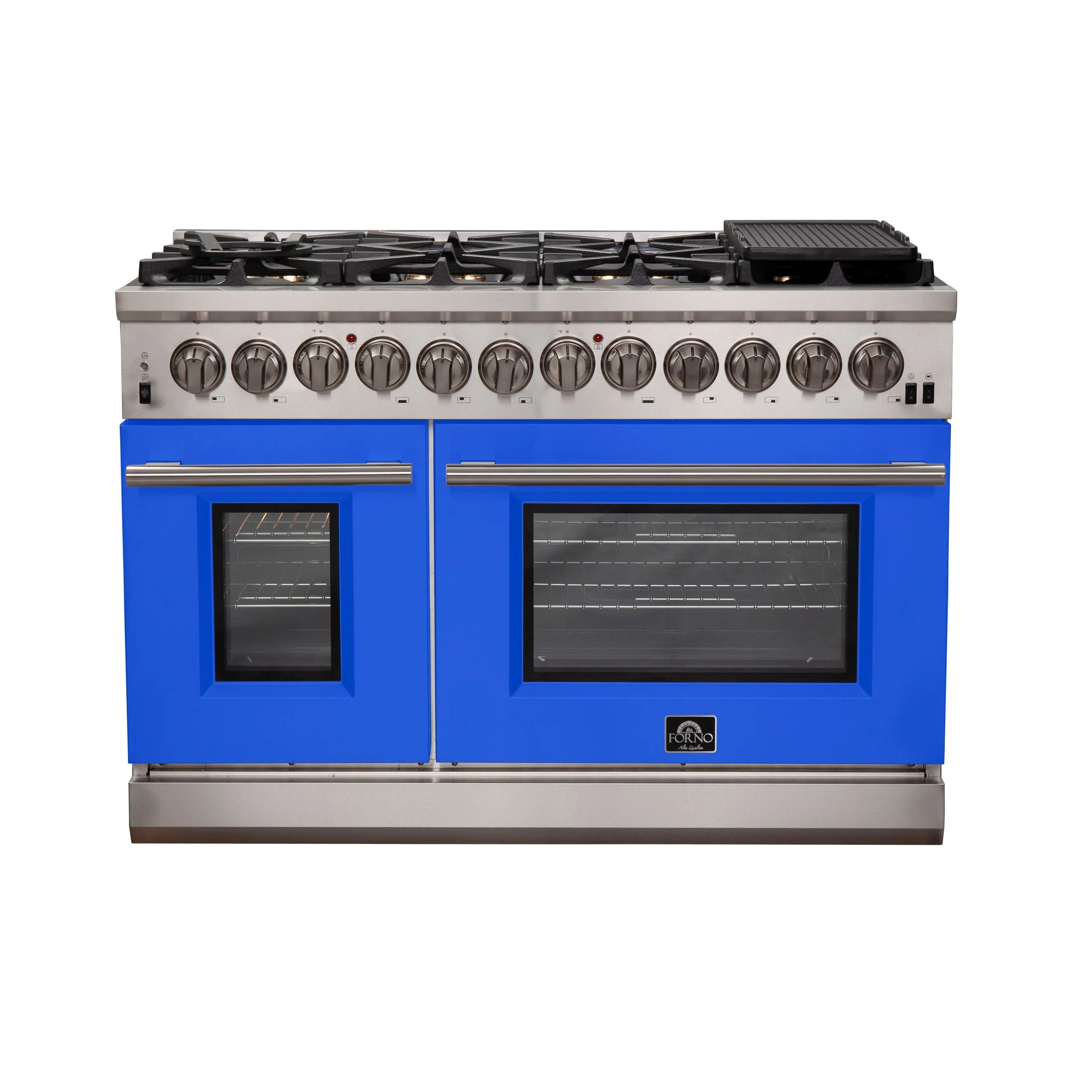 Forno, Capriasca 48' Freestanding Dual Fuel Range, LED Knobs FFSGS6187-48