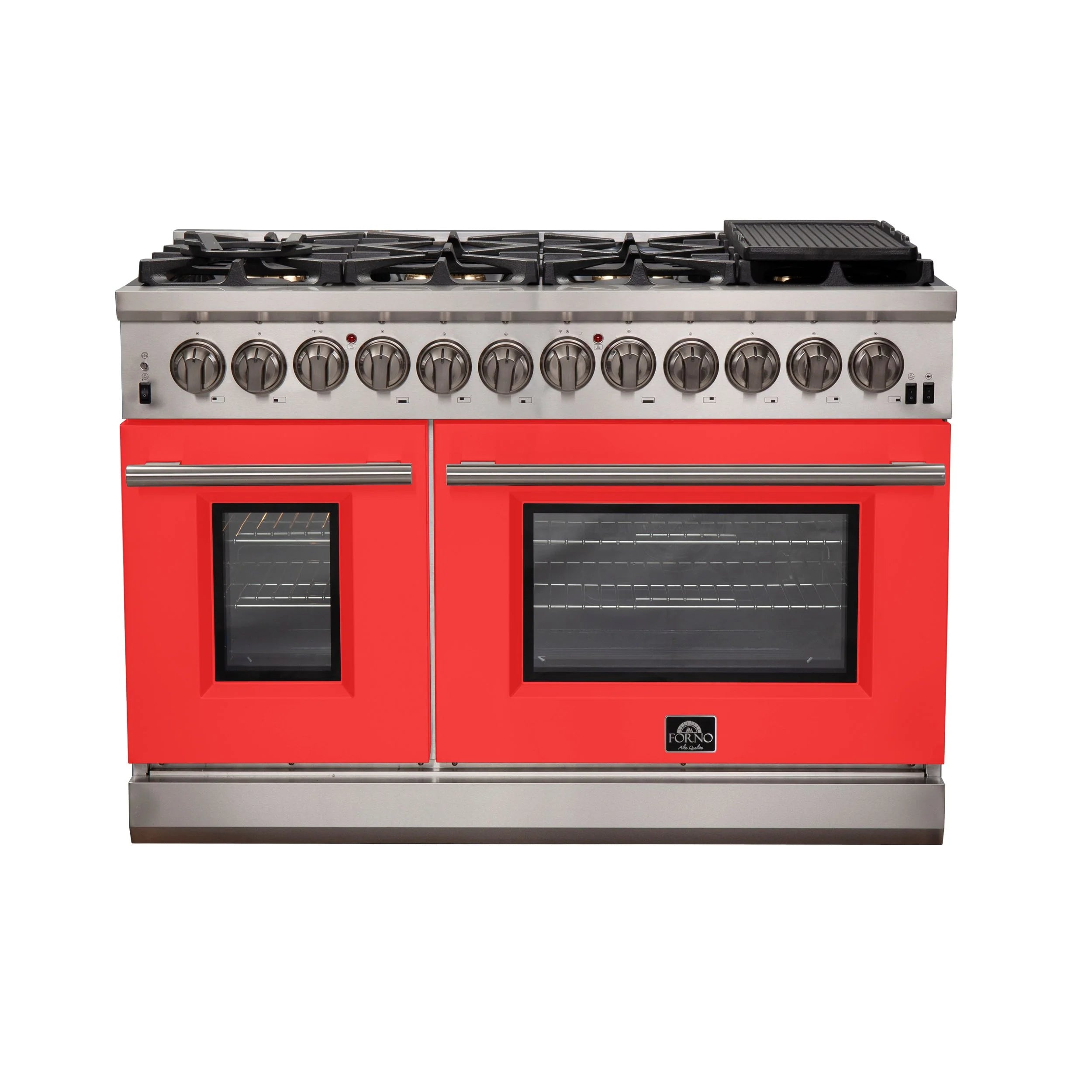 Forno, Capriasca 48' Freestanding Dual Fuel Range, LED Knobs FFSGS6187-48