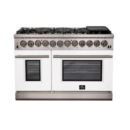 Forno, Capriasca 48' Freestanding Dual Fuel Range, LED Knobs FFSGS6187-48