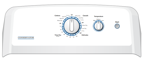 Crosley Conservator® 6.2 Cu. Ft. White Gas Dryer NTX62G8STWW