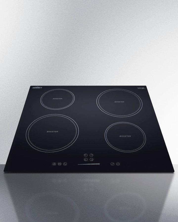 Summit 24" Wide 208-240V 4-Zone Induction Cooktop  with 4 Elements, Hot Surface Indicator, ADA Compliant, Induction Technology, Child Lock, Safety Shut-Off Control - SINC4B241B