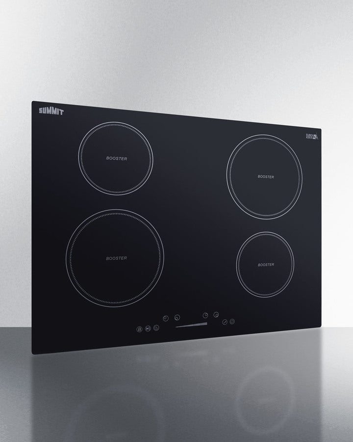 Summit 30" Wide 208-240V 4-Zone Induction Cooktop with 4 Elements, Hot Surface Indicator, ADA Compliant, Induction Technology, Child Lock, Safety Shut-Off Control - SINC4B301B