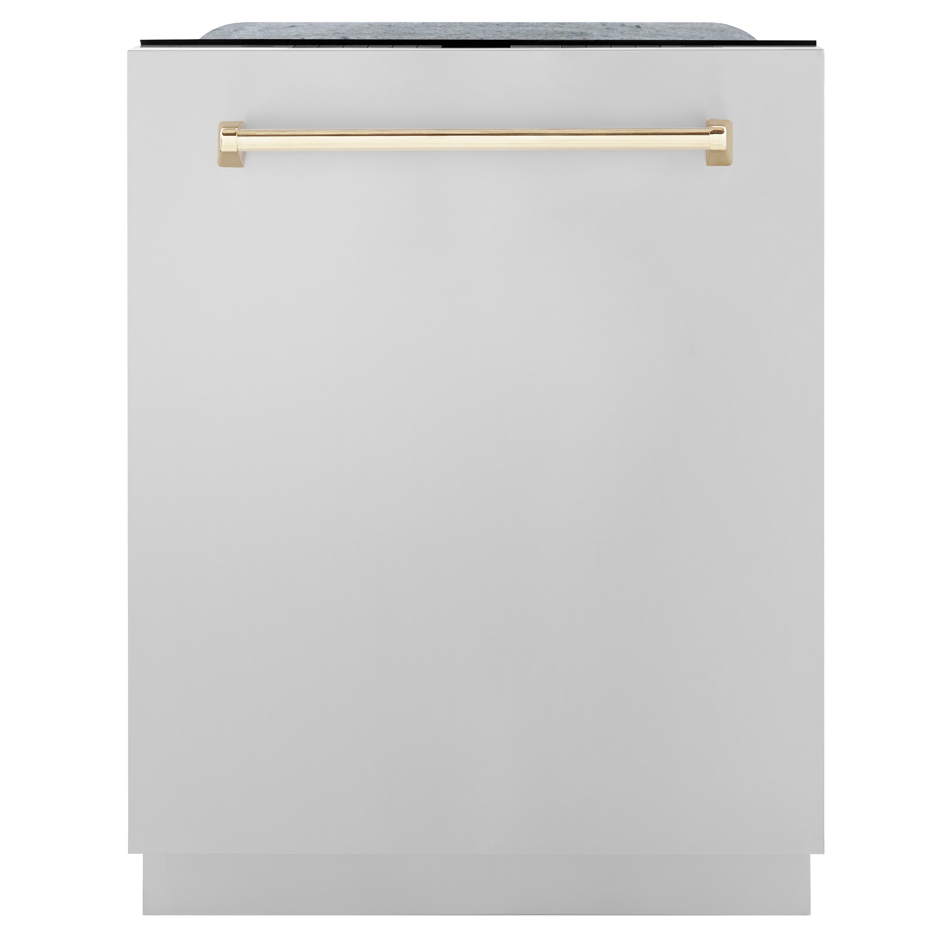 ZLINE Autograph Edition 24" 3rd Rack Top Touch Control Tall Tub Dishwasher in Stainless Steel with Accent Handle, 51dBa - DWMTZ-304-24