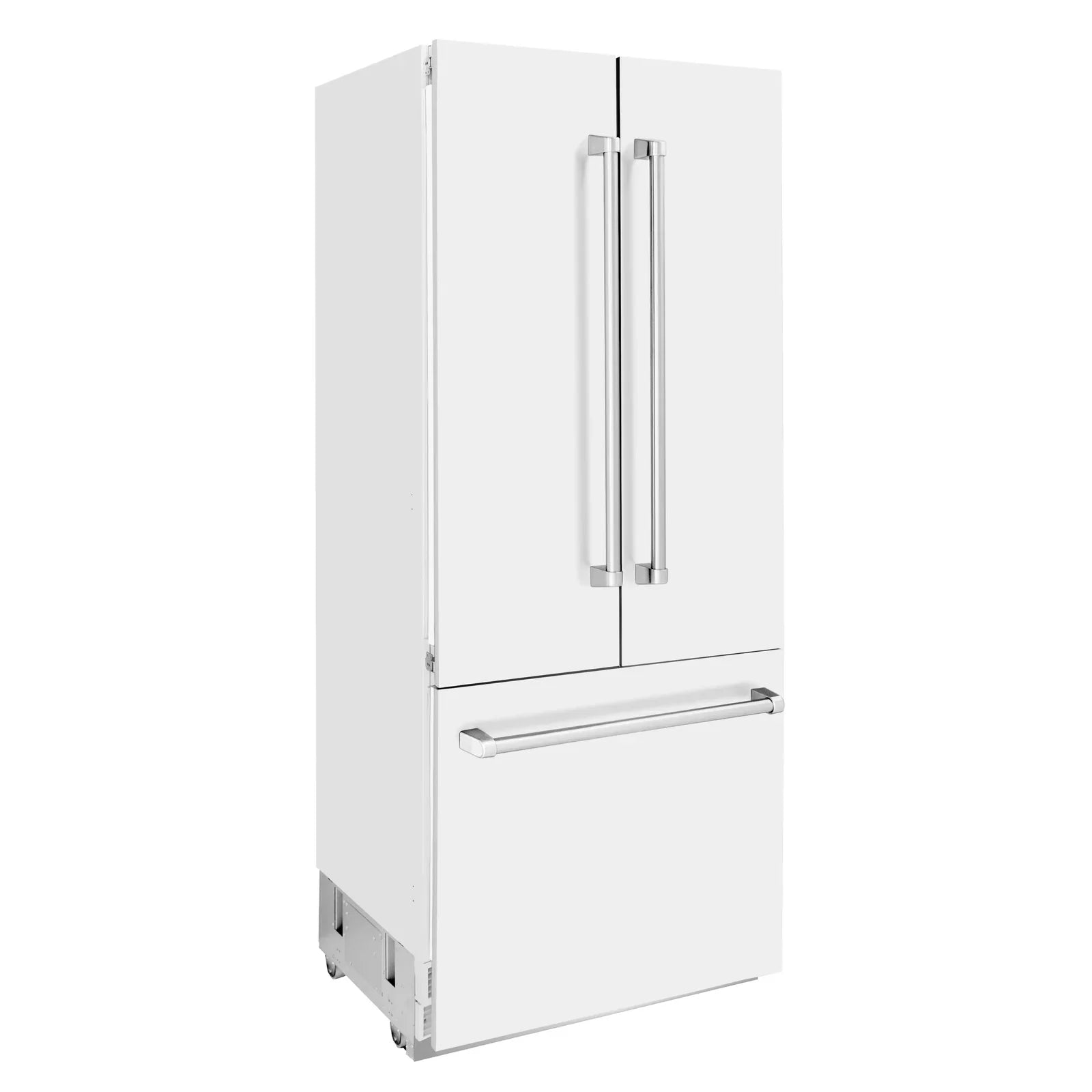 ZLINE 36" 19.6 cu. ft. Built-In 3-Door French Door Refrigerator with Internal Water and Ice Dispenser in White Matte (RBIV-WM-36)