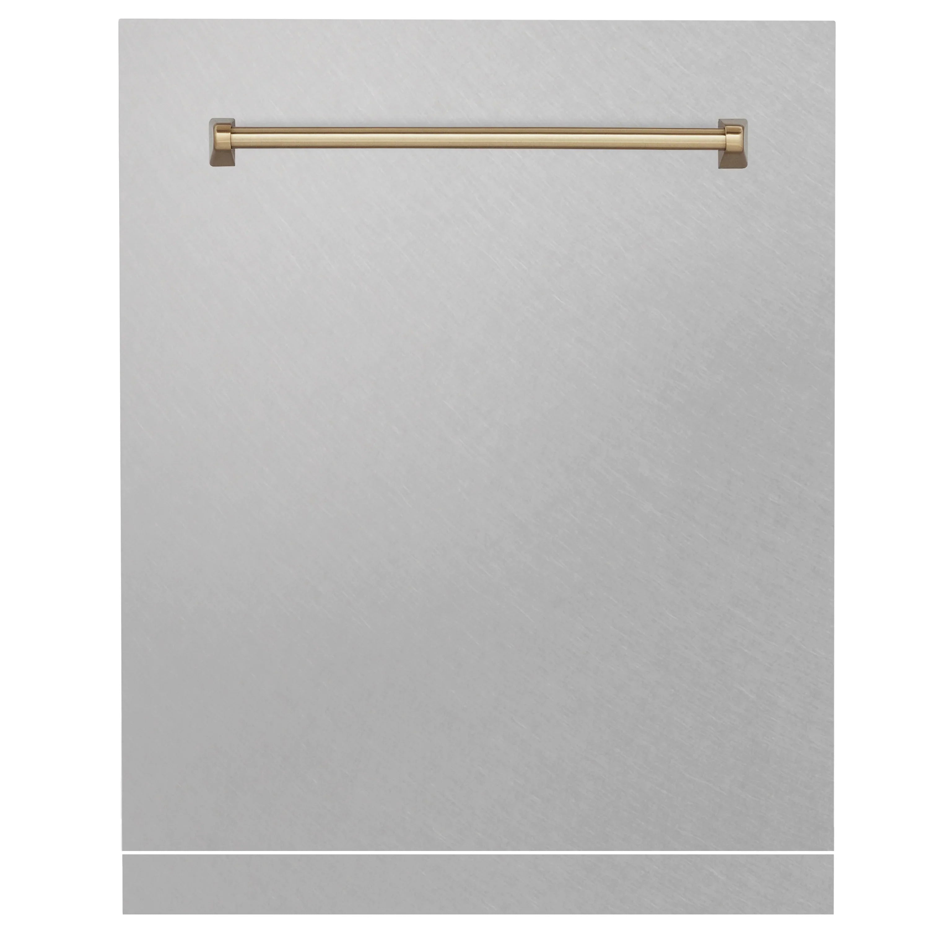 ZLINE 24" Autograph Edition Monument Dishwasher Panel in DuraSnow® Stainless Steel (DPMTZ-SN-24)