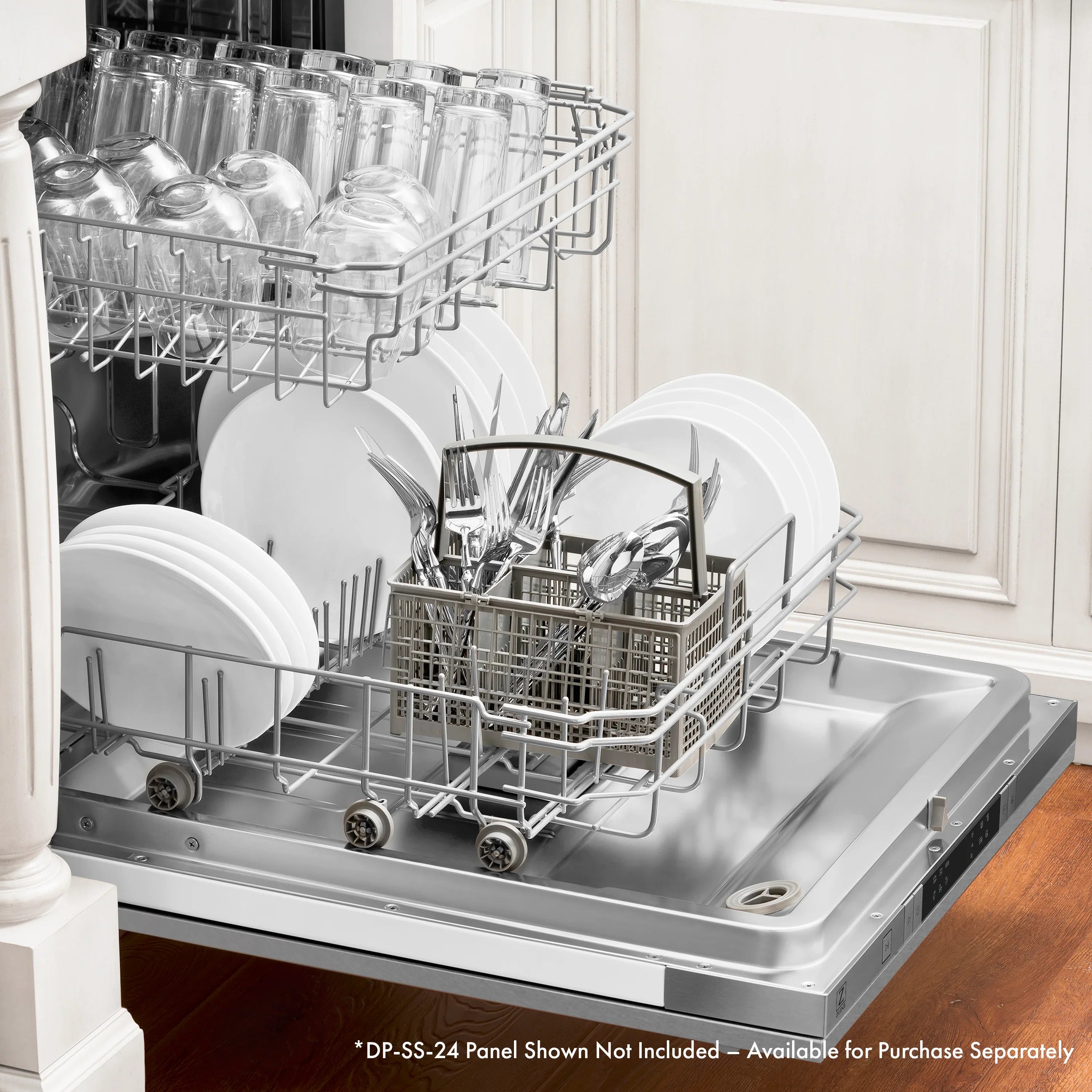 ZLINE 24 in. Panel Ready Top Control Dishwasher with Stainless Steel Tub (DW7713-24)